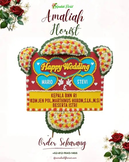 Papan Bunga Pernikahan Bangsah